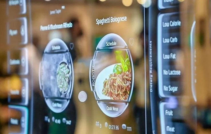 Figure 3 – GUI of the robotic kitchen developed by the company Moley (BBC News, 2021)