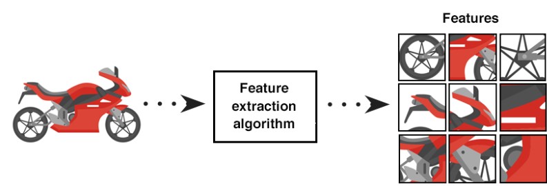 An example of feature extraction. | Source: Educative.